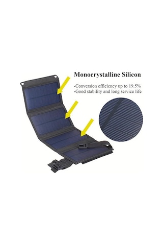 Fochsia Siyah Usb Güneş Enerjili Şarj Cihazı İle Her Yerde Telefonunuzu Şarj Edin Altın