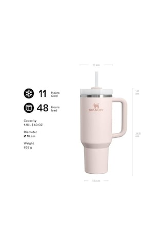Pipetli Termos Bardak, 1.18 Litre, Pembe Kuvars Rose Quartz