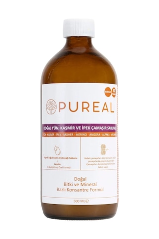 Pureal Doğal Yün, Ipek Ve Kaşmir Çamaşır Deterjanı - Lavanta Ve Sedir Uçucu Yağlı 500 Ml Pureal Doğal Yün, Ipek Ve Kaşmir Çamaşır Deterjanı - Lavanta Ve Sedir Uçucu Yağlı 500 Ml