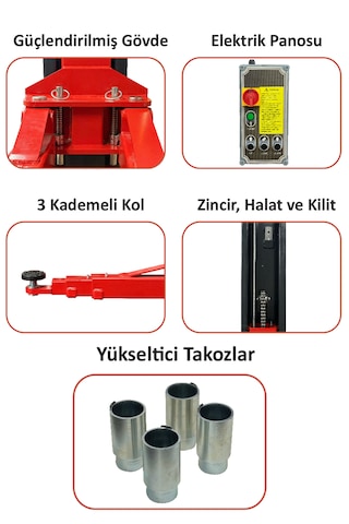 5 Ton İki Sütunlu Tam Otomatik Hidrolik Lift Gpl103