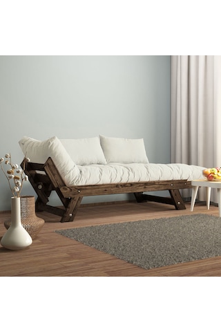Woodesk Adalar Masif Ceviz-kırık Beyaz Renk 2li Kanepe Cpt8128-21
