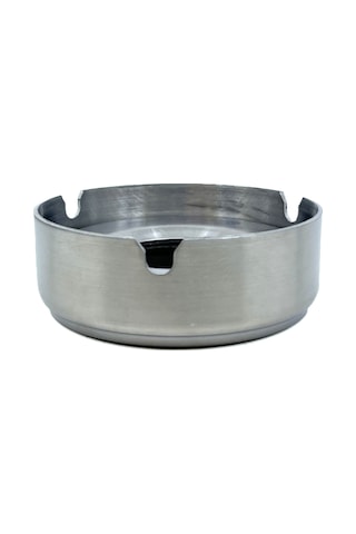 Paslanmaz Çelik Kapaklı Küllük, Ofis Ve Ev Tipi Rüzgara Dayanıklı Metal Kül Tablası, 8 Cm