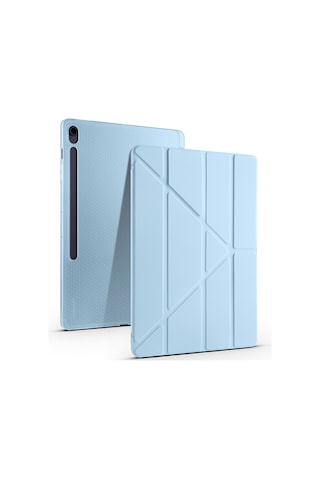 Samsung Galaxy Tab S10 Fe Plus Sm-x620 13.1 İnç Uyumlu Katlanabilir Kalemlikli Standlı Akıllı Kılıf Kapaklı Kılıf