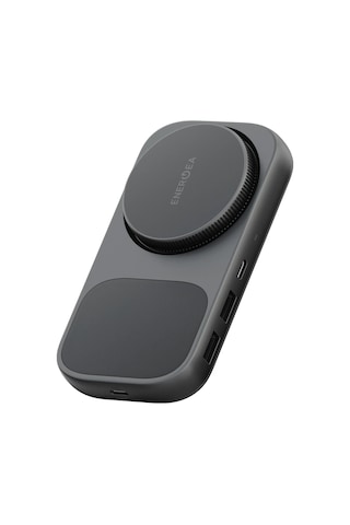 Energea Widock Plus Qi2 Kablosuz Şarj Destekli 7in1 4k Type-c Hub Dönüştürücü - Koyu Gri