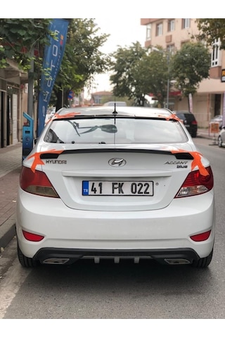 Hyundai Accent Blue Spoiler Piano Black Boyalı Bagaj Üstü Spoyler