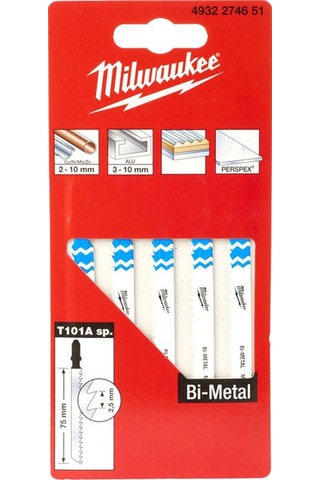 Milwaukee T101A Metal Dekupaj Bıçağı 75 MM 5'li 4932274651