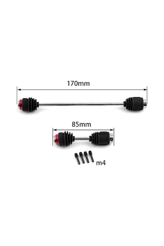 Ebitda Traxxas Summit 1/10 Rc Araç İçin Metal Çelik Merkez Şaft Takımı - Ön/arka Şaft