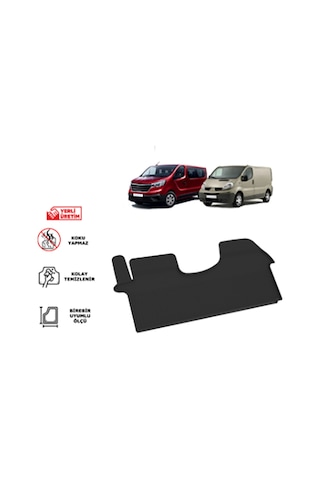 Renault Trafic 2-3 Opel Vivaro A-b 2001-2025 Renault Master 2010 Sonrası Uyumlu Kauçuk Ön Paspas