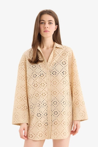 DeFacto Regular Fit Pamuklu Brode Plaj Gömleği-Fall in Love C0506AX25SMBG387