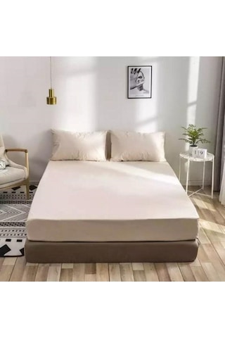 Lionas Penye Lastikli Çarşaf 1.kalite Yerli Üretim Tek Kişilik Krem 100x200 Krem