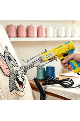 Ak-v Tufting Tabancası - Tufting Makinesi Sarı
