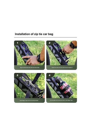 Dancemonkey Enlee Bisiklet Ön Çatal Çanta Tutucu Montaj Tabanı Hızlı Bırakma Bisiklet Braketi - Dağ Bisikleti İçin Acid Yeşili