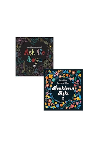 Renklerin Aşkı & Aşk İle Boya Büyüklere Boyama Kitabı Seti 2 K...