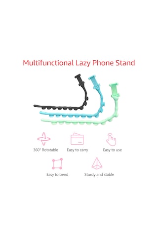 Suofeng Yeşil Kablosuz Telefon Tutucu, 360 Döner, Araç Ve Evde Kullanımı, Anti-kayma, Esnek Kauçuk Ve Metal, 7.4-10cm Telefonlar İçin Yeşil