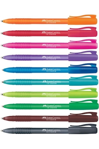 Faber Castell Renkli Tükenmez Kalem 5 Farklı Renk Set