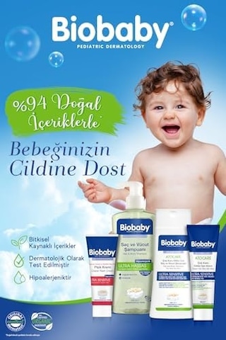 Ultra Hassas Bebek Şampuanı Saç Ve Vücut İçin, Organik Elma Özlü-3 Lü Set 500 Ml X 3