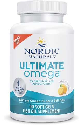 Nordic Naturals Ultimate Omega, Lemon Flavor - 90 Soft Gels - 1280 Mg Ome.ga-3 Usa Menşeii Dmmedicineden