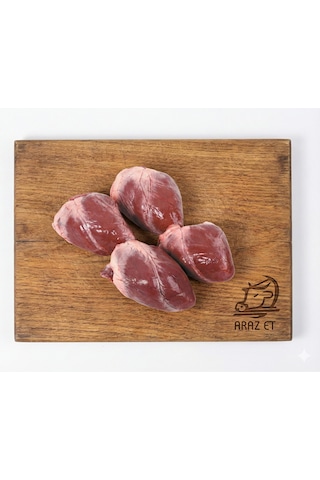 Araz Et Kuzu Yürek 1 Kg Taze, Yumuşak Dokulu Ve Besleyici Sakatat Soğuk Zincir Gönderim