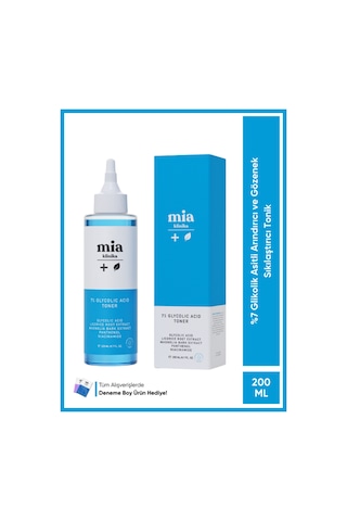 Mia Klinika %7 Glikolik Asitli Arındırıcı ve Gözenek Sıkılaştırıcı Tonik 200 ML