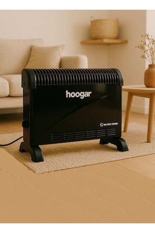 Hoogar German Ch-2000 Black Homojen Teknoloji Yeni Nesil Fanlı Konvektör Isıtıcı Düşük Tüketim