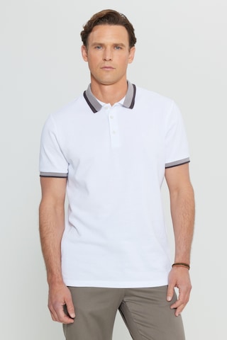 Altınyıldız Collectıon Erkek Beyaz %100 Pamuk Slim Fit Dar Kesim Polo Yaka Tişört