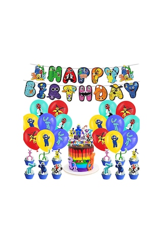Roblox Rainbow Friends 2 Temalı Parti Aksesuarları Seti Balon Seti Diğer