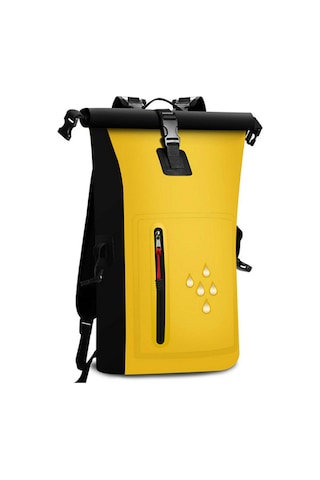 Jeehugo 20-25l Sarı Pvc Su Geçirmez Çanta, Yansıtıcı Çubuklu, Kauçuk Işık Kayışlı, Kamp Ve Outdoor Aktivitelere Uygun Sırt Çantası Sarı