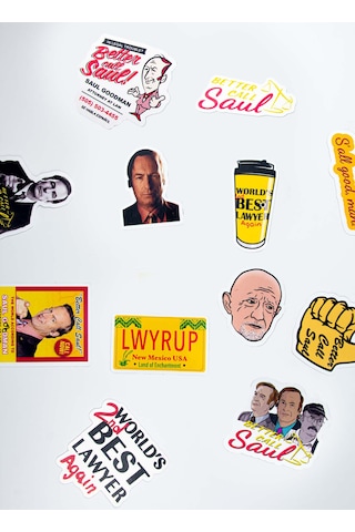 Better Call Saul Sticker Paketi 12 Parça Kaliteli Su Geçirmez Etiket Seti Çok Renkli