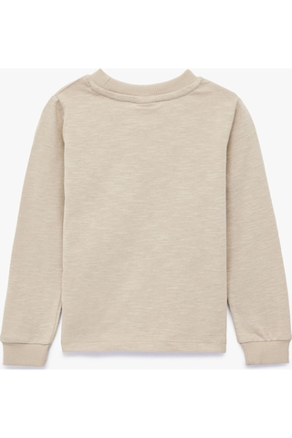Koton Pamuklu Bisiklet Yaka Uzun Kollu Basic Sweatshirt Yeşil 6wmb10309tk