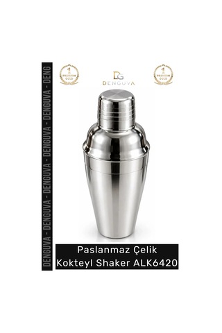 Shaker Bar İçecek Sunum Karıştırıcı Profesyonel Paslanmaz Çelik Kokteyl Shaker Alk6420 Çok Renkli