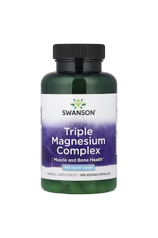 Swanson Triple Magnesium Citrate , Oxide Complex Muscle And Bone Health 400 Mg 100 Vegan Caps