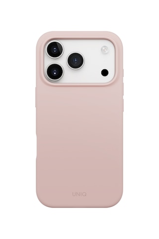 Apple Uyumlu iPhone 17 Pro Max Kılıf Lino Serisi Magsafe Özellik Sıvı Silikon Parmak İzi Tutmayan Koruyucu Kapak Pembe