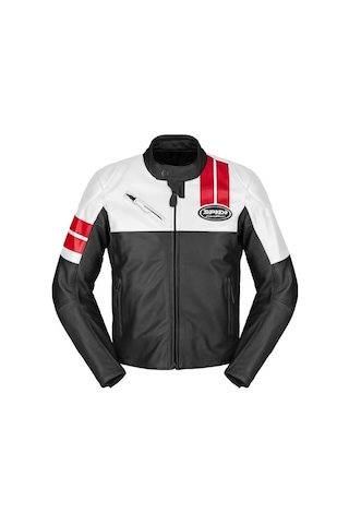 Spidi Roar Korumalı Deri Motosiklet Montu Beyaz