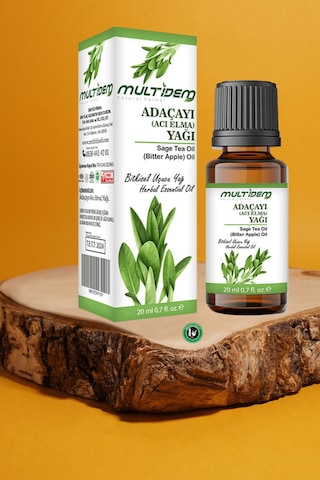 Multidem Adaçayı Yağı Acı Elma Uçucu Bitkisel Yağı 20 ML