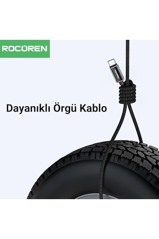 Type-c To Usb-a Rgb Aydınlatmalı 3a Hızlı Şarj Ve Data Kablosu 1 Metre