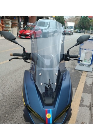 Motocam Rks Vieste 249 Ön Cam 2022-2026 Model 75cm Füme Renkli 4mm Uzun