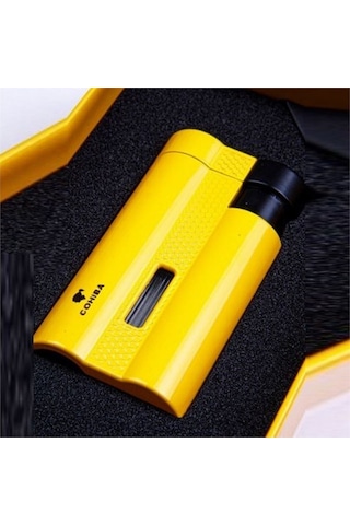 Ccm0652 Jet 3 Torch Punchlu Puro Çakmağı Sarı Krom