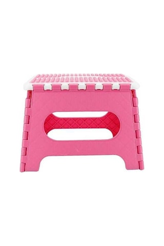 Bloomnest Kalın Plastik Katlanır Tabure, Gelişmiş Masaj Sandalyesi, 29x22x22cm, Pembe Altın-siyah, Taşınabilir, Çocuklar İçin Altın - Siyah