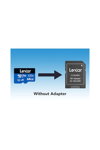 Lexar 633x 64 Gb Micro Sd Kart, Microsdxc Uhs-ı Kart W/o Sd