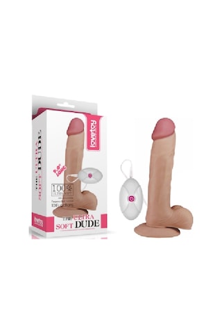 Lilitu Shop Lovetoy 22 CM Gerçekçi Çift Katmanlı Titreşimli Silikon Penis