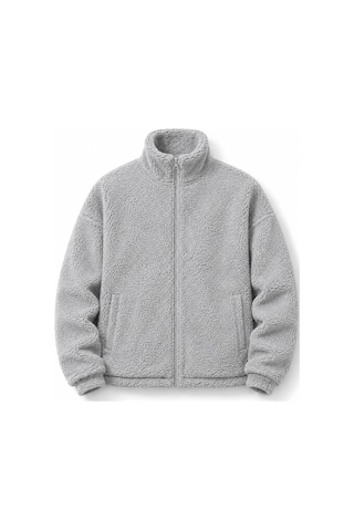Ghassy Co. Erkek Alaska Regular Peluş Sherpa Kışlık Tam Fermuarlı Polar Sweatshirt Diğer