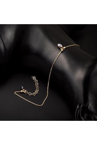 Damlataşlı 14 Ayar Altın Halhal 14NMHL02