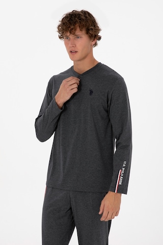 U.s. Polo Assn. Erkek Antrasit Melanj Pijama Takım 50318601-vr081 Antrasit Melanj