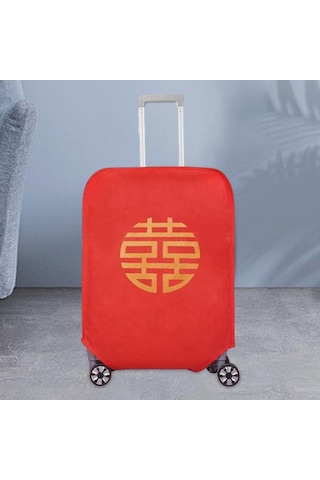Homyl Seyahat Bagaj Kapağı Su Geçirmez Tramvay Kılıfı 20-inç Kırmızı
