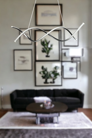 Lumora Gri Renk Beyaz Ledli Cafe - Mutfak - Salon 2 Li Led Avize Gri