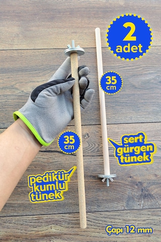 Venty 2'li Doğal Tünek + Pedikür Kumlu Tünek 35 cm Ø12 mm | Muhabbet | Forpus | Sevda | Cennet