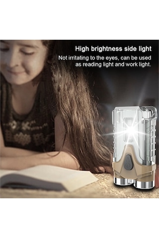 Ccgloball Kompakt Çift Işık Usb Şarj Edilebilir Anahtar Zinciri Feneri Yeşil