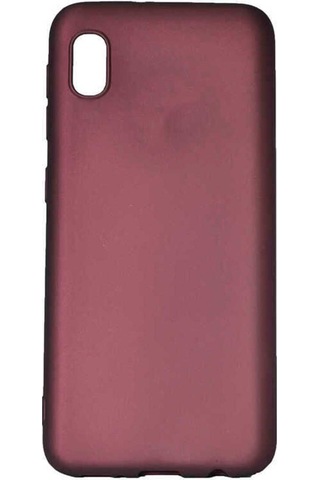 Galaxy A01 Core Kılıf Zore Premier Silikon Kapak Mürdüm