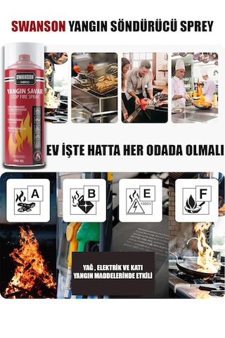 Lunaev 2 Adet Yangın Söndürücü - Yangın Savar Sprey 500 Ml + 500 Ml Ev - Ofis - Oto Araç Ateş Boğucu