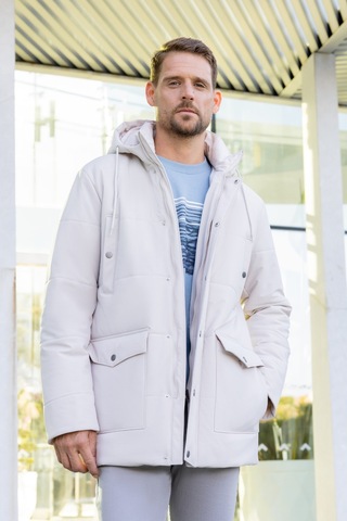 Morven Erkek Gri Poliamit Çıtçıtlı Kapüşonlu Mont 25ks024005100 Gri Gri